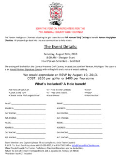 2013 Golf Team Registration